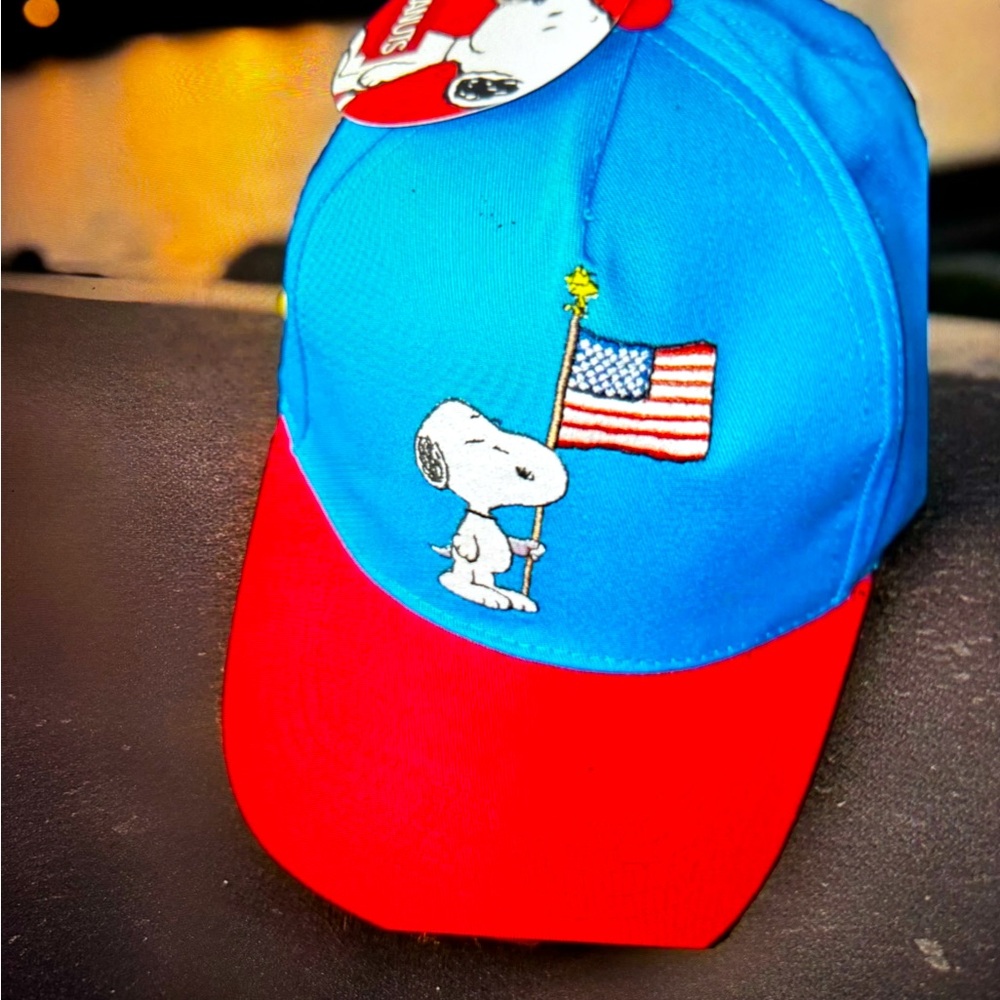 New Summer Holiday 4th July Peanuts Snoopy Patriots Flag Moon Baseball Cap Mens